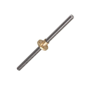 1000mm Trapezoidal 4 Start Lead Screw 8mm Thread 2mm Pitch Lead Screw with Copper Nut