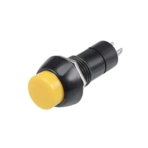 Yellow PBS-11B 12MM 2PIN Momentary Self- Reset Round Plastic Push Button Switch