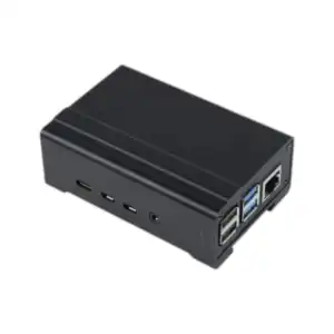 Waveshare DIN Rail Aluminum Case for Raspberry Pi 4 with Cooling Fan and Heatsinks