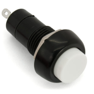 White PBS-11A 12MM 2PIN Self-Locking Round Plastic Push Button Switch.3