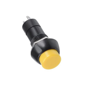 Yellow PBS-11A 12MM 2PIN Self-Locking Round Plastic Push Button Switch.4