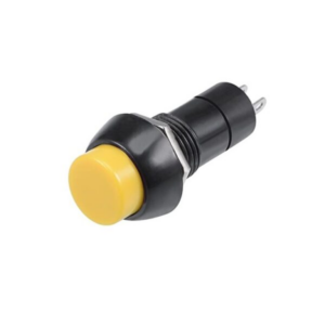 Yellow PBS-11B 12MM 2PIN Momentary Self- Reset Round Plastic Push Button Switch.2