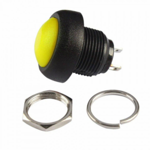 Yellow Waterproof PBS- 33B 12MM 2PIN Self-Reset Mini Round Push Button.4
