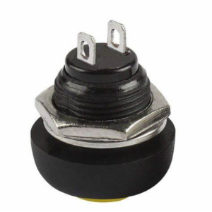 Yellow Waterproof PBS- 33B 12MM 2PIN Self-Reset Mini Round Push Button.5