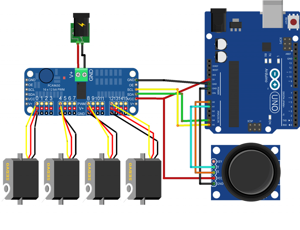 16-Channel 12-Bit Pwm/Servo Driver - I2C Interface - Pca9685 (Robu.in)