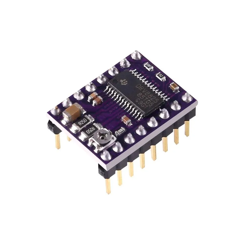 DRV8825 Stepper Motor Driver with Aluminum Heat Sink.( Lower current limiting resistance)