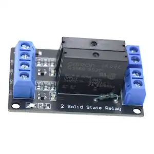 2 Channel 24V Relay Module Solid State Low Level SSR DC Control 250V 2A with Resistive Fuse