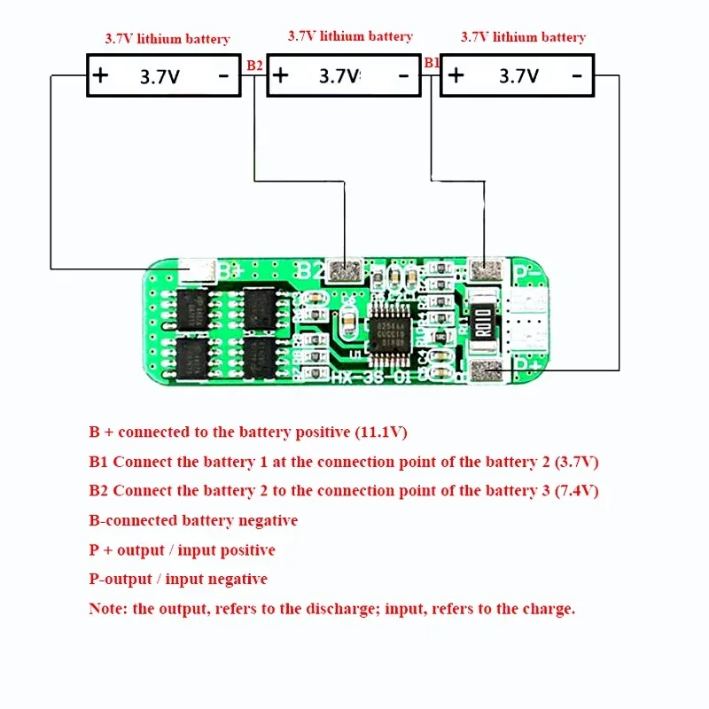 3S 10A Li-ion 18650 Charger Protection Board Module 10.8V 11.1V 12.6V.2