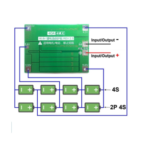 4 Series 40A 18650 Lithium Battery Protection Board 14.8V 16.8V with Balance for Drill Motor Lipo Cell Module.8