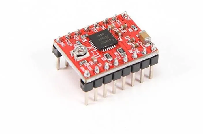 A4988 Stepper Motor 1.5a - Original Chip with Retail Package Red A4988 Stepper Motor Driver (with Heatsink,1.5A)