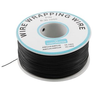 B-30 Wire - 230m P/N B-30-1000 Insulated PVC Coated 30AWG Wire Wrapping Wire-Black