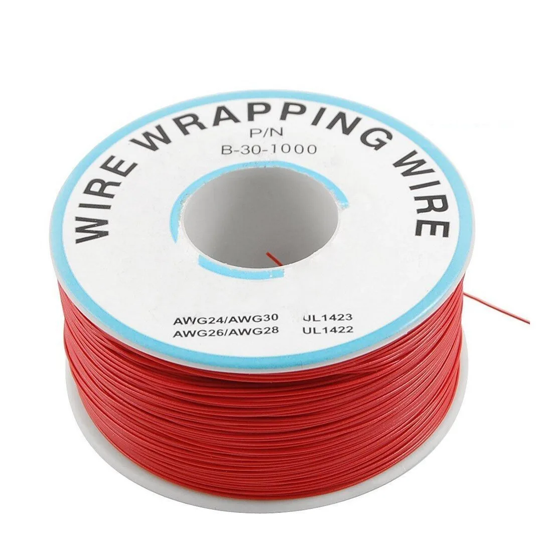 B-30 Wire 230m - 230m P/N B-30-1000 Insulated PVC Coated 30AWG Wire Wrapping Wire-RED