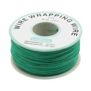 B-30 Wire 230m Green - 230m P/N B-30-1000 Insulated PVC Coated 30AWG Wire Wrapping Wire-GREEN