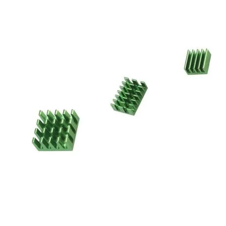 Green Heat Sink - Green 3 in 1 Heat Sink Set Aluminum for Raspberry Pi 4B