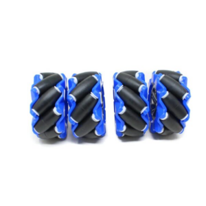 80mm-A Mecanum Wheel Compatible with 6.7mm Coupling (Pack of 4)-Blue.2