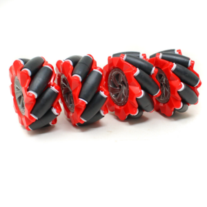 80mm-A Mecanum Wheel Compatible with 6.7mm Coupling (Pack of 4)-Red.3