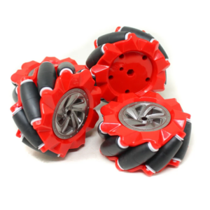 80mm-A Mecanum Wheel Compatible with 6.7mm Coupling (Pack of 4)-Red.4