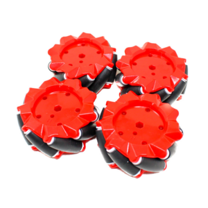 80mm-A Mecanum Wheel Compatible with 6.7mm Coupling (Pack of 4)-Red.5