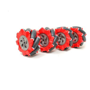 80mm-A Mecanum Wheel Compatible with 6.7mm Coupling (Pack of 4)-Red.6