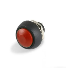Red Waterproof PBS-33B 12MM 2PIN Self-Reset Mini Round Push Button