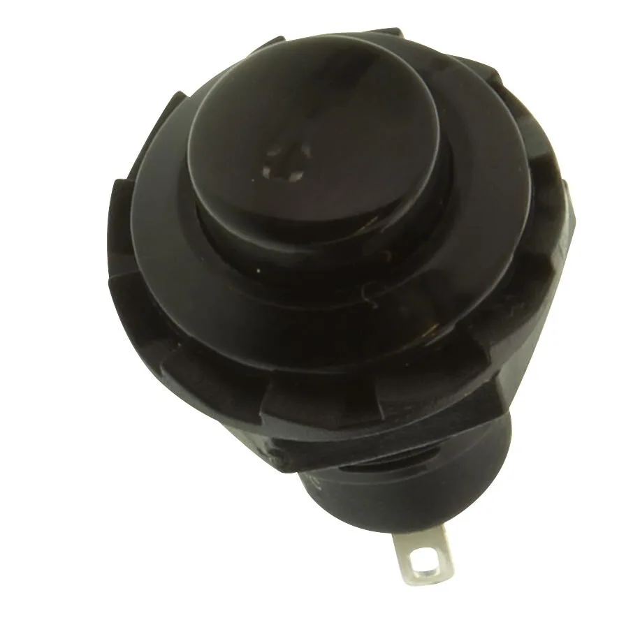 Black R13-502 12MM 2PIN Momentary Self-Reset Round Cap Push Button Switch.2