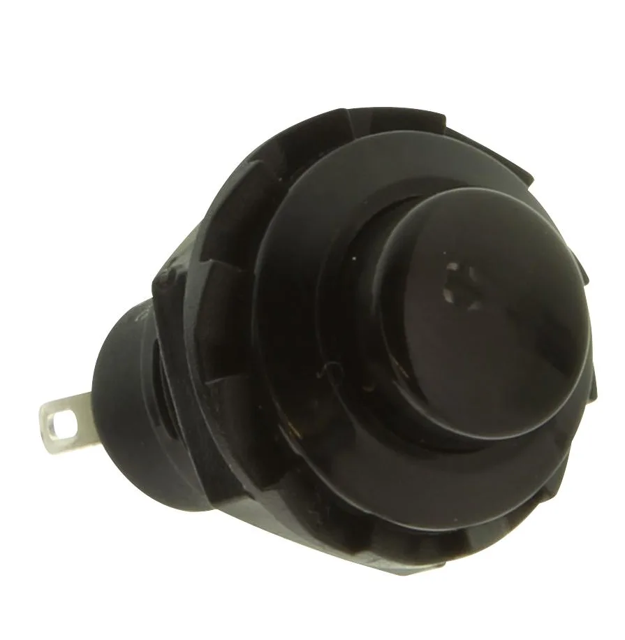 Black R13-502 12MM 2PIN Momentary Self-Reset Round Cap Push Button Switch.3