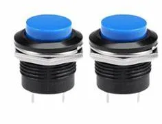 Blue R13-507 16MM 2PIN Momentary Round Cap Push Button Switch.5