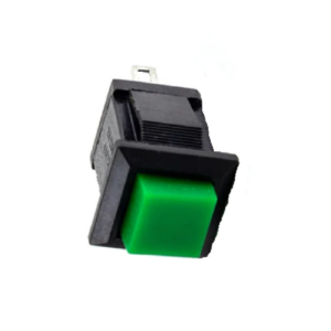 Green DS-430 2PIN ON-OFF Self-Reset Square Push Button Switch(NO Press Break).1