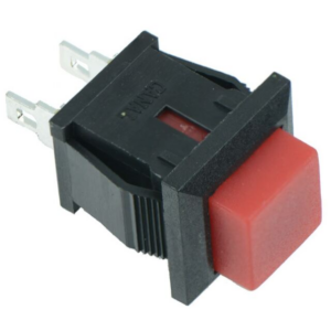 Red DS-431 2PIN OFF-ON Self-Reset Square Push Button Switch(NC Press Break).4
