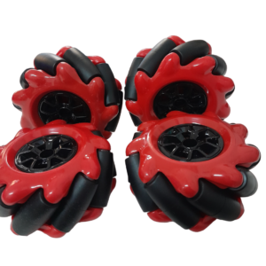 Red Mecanum Wheel 60MM- K（4pcsset）Compatible with 6.7mm couplings.4