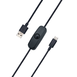 5V 3A USB to Type C Cable With ON/OFF Switch Power Control for Raspberry Pi 4B (1 Meters Black)