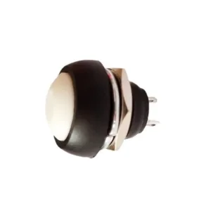 White Waterproof PBS- 33B 12MM 2PIN Self-Reset Mini Round Push Button.2
