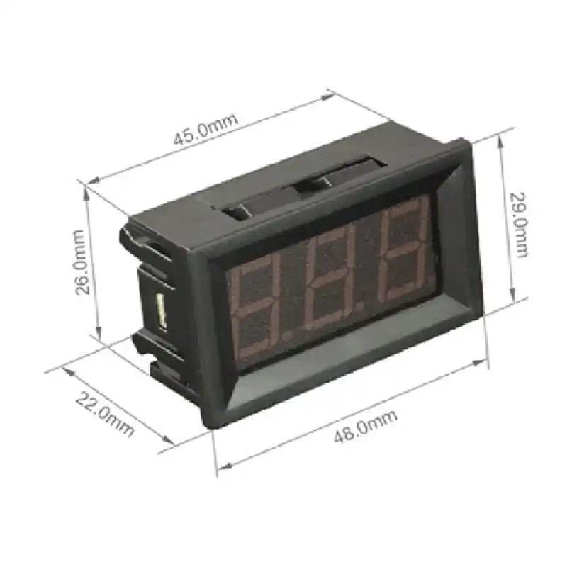 red two wire 056 inch dc5v 120v dc digital display voltmeter for car bicycle motorcycle 4 800x800 1