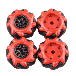 Red Mecanum Wheel 60MM- K（4pcs/set）Compatible with 6.7mm couplings