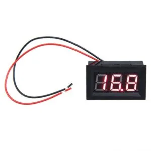 30v Wire - 0.56inch 3.5-30V Two Wire DC Voltmeter Red