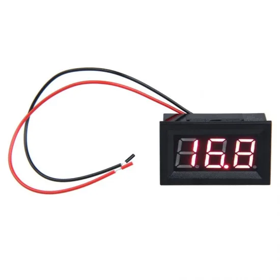 30v Wire - 0.56inch 3.5-30V Two Wire DC Voltmeter Red