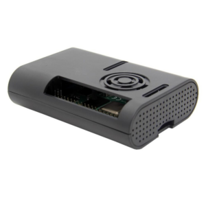 Ra549 Case - ABS Plastic Case with Logo for Raspberry Pi 4B RA549 (Black)
