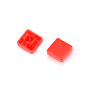 7.3mm Switch - Square Cap for 12*12*7.3mm Square Tachile Switch Red(Pack of 10)