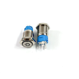 12mm Led - Flat Head 12MM 3-6V Waterproof Self-Locking Metal Push Button Switch with Red Led Light