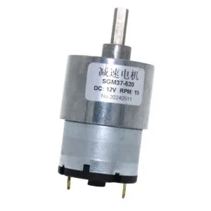 JGB37-520 DC12V 15RPM/MIN Miniature Forward and Reverse Brushed DC Speed Reducer Motor