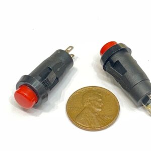 Ds-211 Switch 10mm Red - Red DS-211 10MM 2PIN Self-Locking Round Button Switch