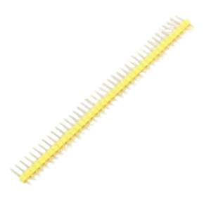 2.54mm Single Row Male 1X40 Pin Header Strip yellow (Pack of 10)
