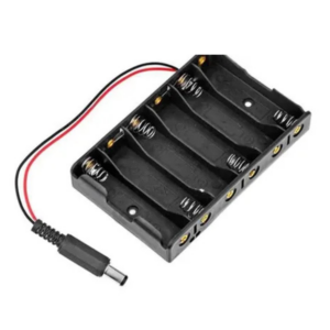 High Quality 6xAA Battery Holder box with DC 2.1 Bend Head, without Cover