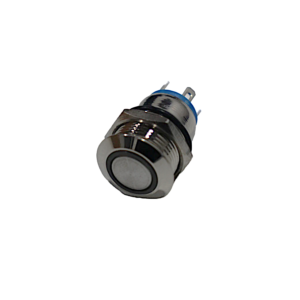 Flat Head 12MM 3-6V Waterproof Momentary Self-Reset Metal Push Button Switch with White Led Light