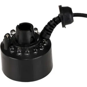 Dc24v Led 20mm - Black  Plastic DC24V 20MM 12LED Air Humidifier Mist Maker Nebulizer