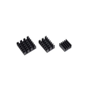 6mm Heat Sink - Black 3 in 1 Heat Sink Set Aluminum for Raspberry Pi 4B