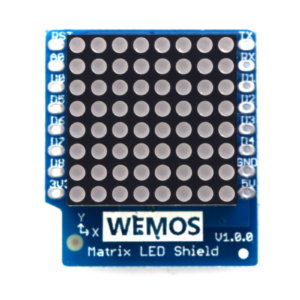 Matrix Led Shield Module - Matrix LED Shield V1.0.0 for WEMOS D1 Mini 8x8 Matrix Lattice Red LED Module