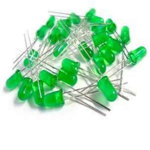 28mm Leg LED 5MM Green Use 2V 20mA (Pack of 50)