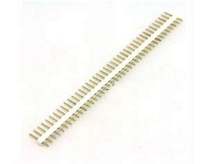 2.54mm Single Row Male White - 2.54mm Single Row Male 1X40 Pin Header Strip white (Pack of 10)