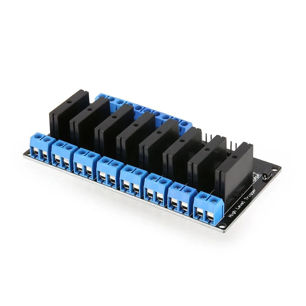 24v Module - 8 Channel 24V Relay Module Solid State Low Level SSR DC Control 250V 2A with Resistive Fuse